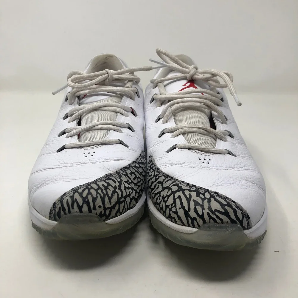 Jordan ADG Golf Shoes Mens‎ 8.5 White Cement AR7995-100 Elephant Print Leather